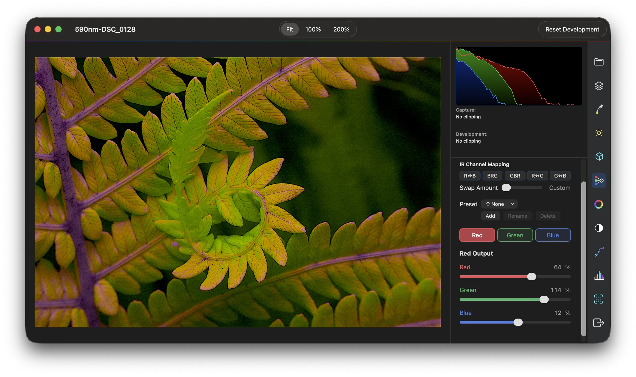 SpectRAW application window